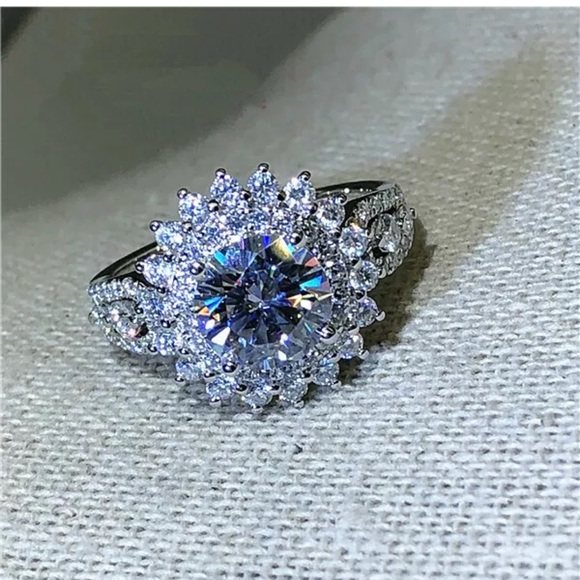 925 Silver Rings for Women Fashion White Sapphire - Picture 5 of 7